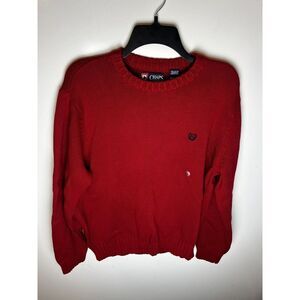 Chaps Sweater Mens XL Extra Large Red‎ Knit Pullover Crewneck Logo NWT